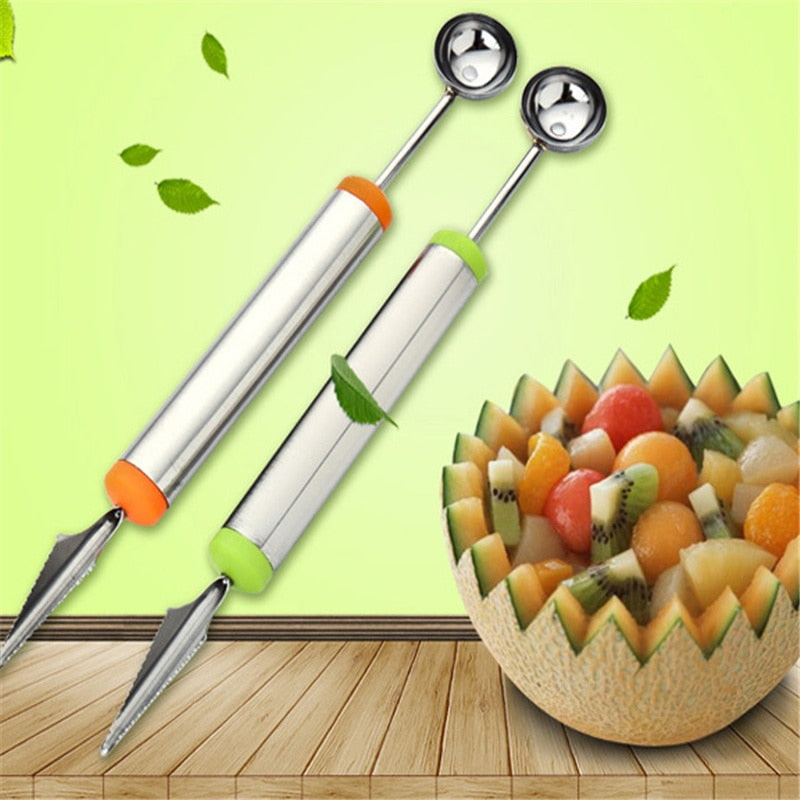 Stainless Steel Double-Ended Melon Scooper Tool by HitMyNeed