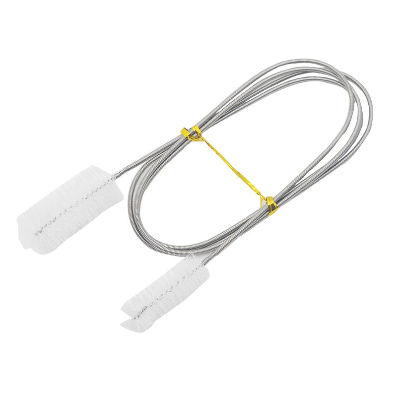 Stainless Steel Double Head Aquarium Cleaning Brush white length-90cm by HitMyNeed