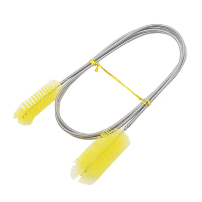 Stainless Steel Double Head Aquarium Cleaning Brush yellow length-90cm by HitMyNeed