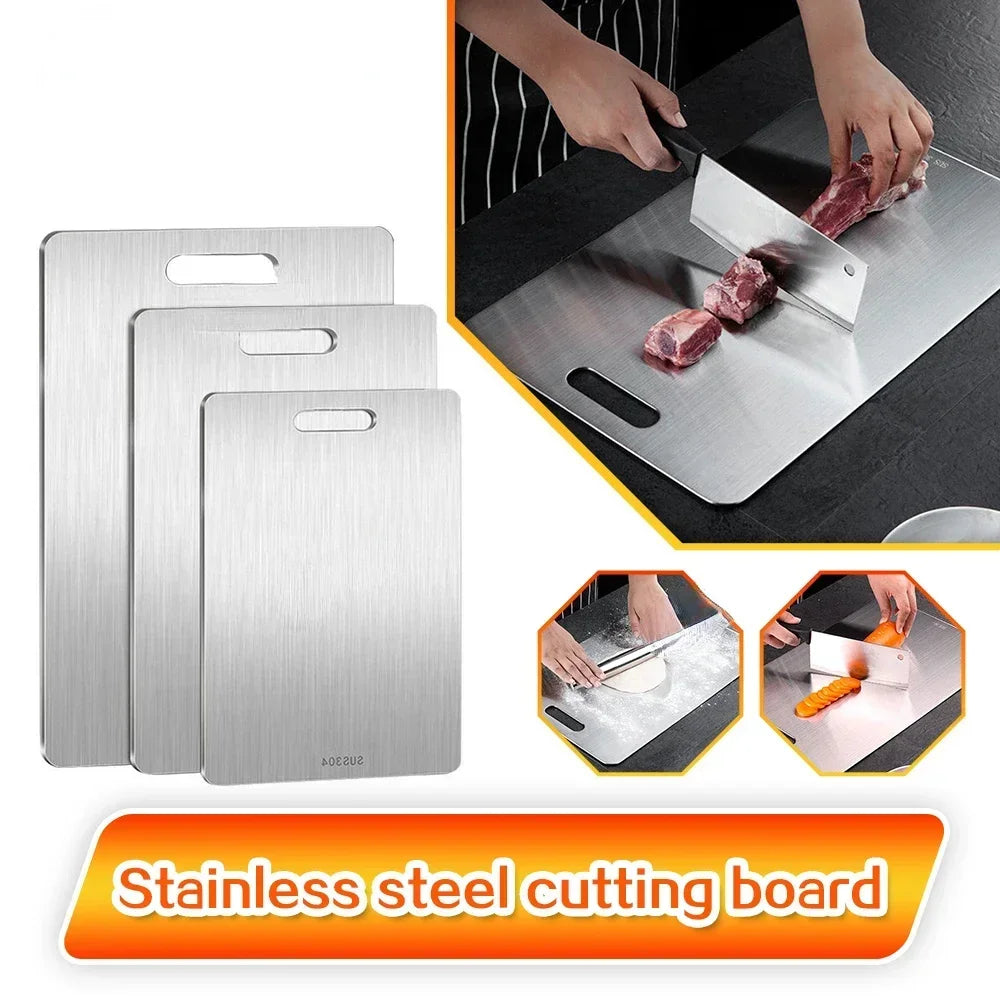 Stainless Steel Double-Sided Cutting & Kneading Board by HitMyNeed