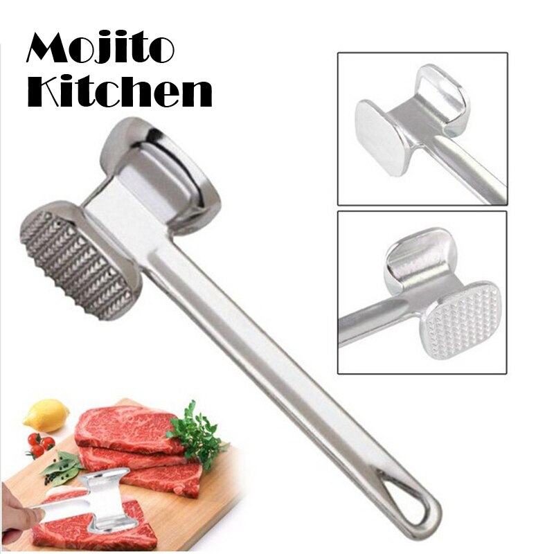 Stainless Steel Double-Sided Meat Tenderizer Hammer by HitMyNeed