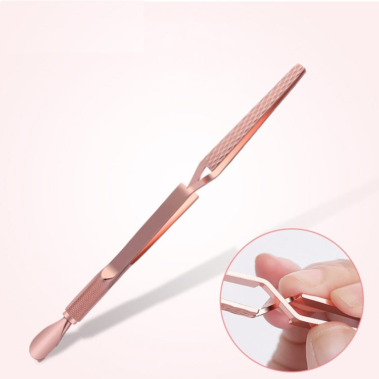Stainless Steel Dual-Ended Cuticle Pusher Tool by HitMyNeed