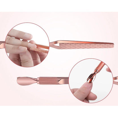 Stainless Steel Dual-Ended Cuticle Pusher Tool by HitMyNeed