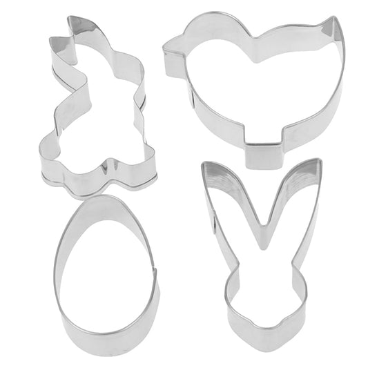 Stainless Steel Easter Cookie Cutter Set (4pcs) by HitMyNeed