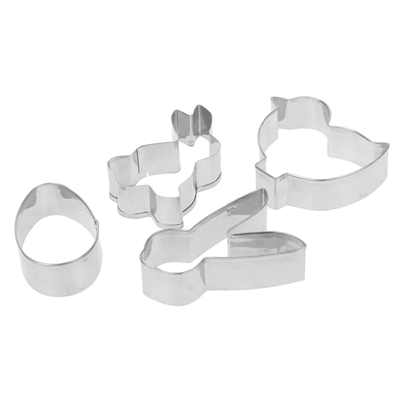 Stainless Steel Easter Cookie Cutter Set (4pcs) by HitMyNeed