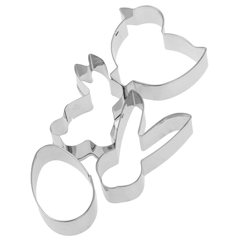 Stainless Steel Easter Cookie Cutter Set (4pcs) by HitMyNeed