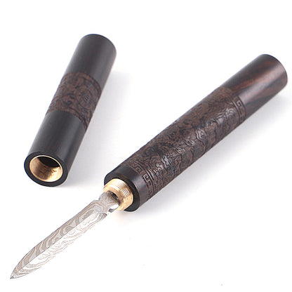 Stainless Steel Ebony Puer Tea Needle & Knife by HitMyNeed
