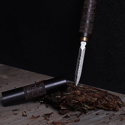 Stainless Steel Ebony Puer Tea Needle & Knife by HitMyNeed