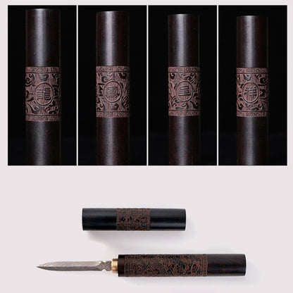 Stainless Steel Ebony Puer Tea Needle & Knife by HitMyNeed
