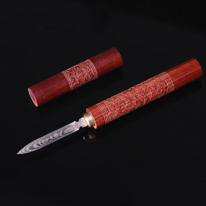 Stainless Steel Ebony Puer Tea Needle & Knife red by HitMyNeed