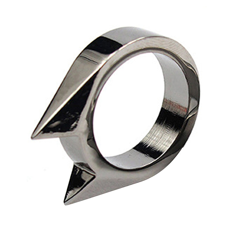 Stainless Steel EDC Self-Defense Safety Ring black by HitMyNeed