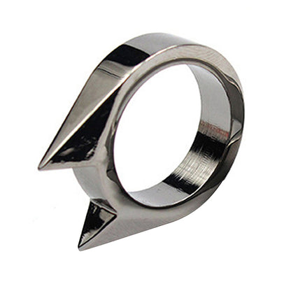 Stainless Steel EDC Self-Defense Safety Ring black by HitMyNeed