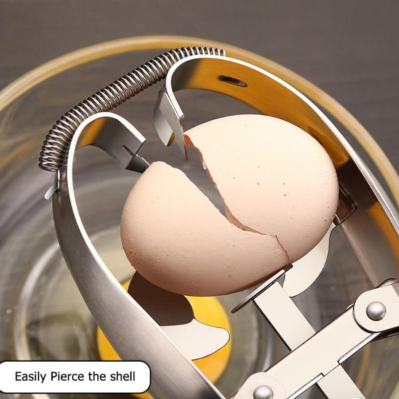 Stainless Steel Egg Breaker Tool by HitMyNeed