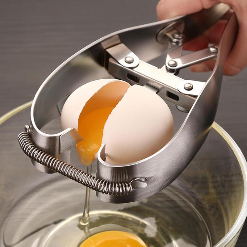 Stainless Steel Egg Breaker Tool by HitMyNeed