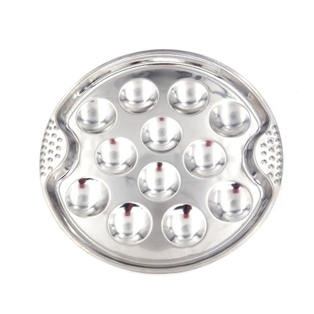 Stainless Steel Escargot Plate with 12 Holes by HitMyNeed