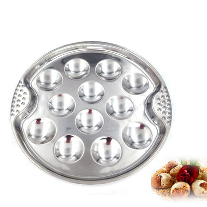 Stainless Steel Escargot Plate with 12 Holes by HitMyNeed