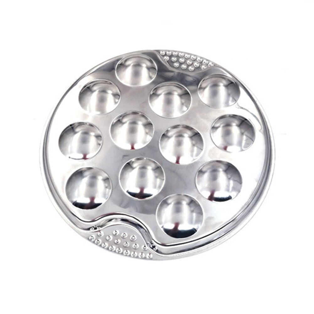 Stainless Steel Escargot Plate with 12 Holes by HitMyNeed