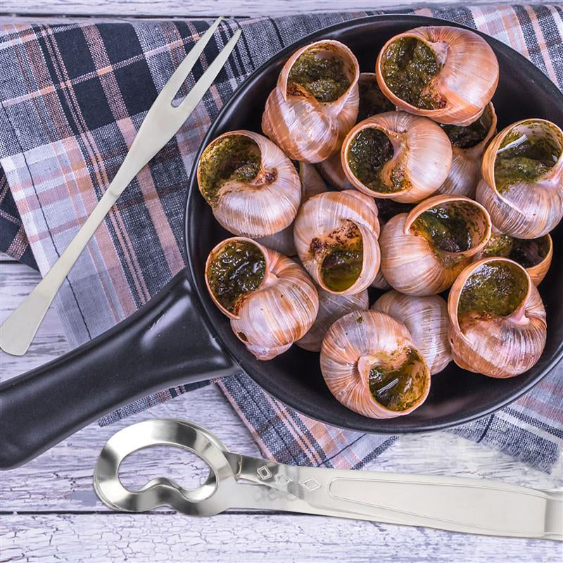 Stainless Steel Escargot Tongs and Fork Set by HitMyNeed