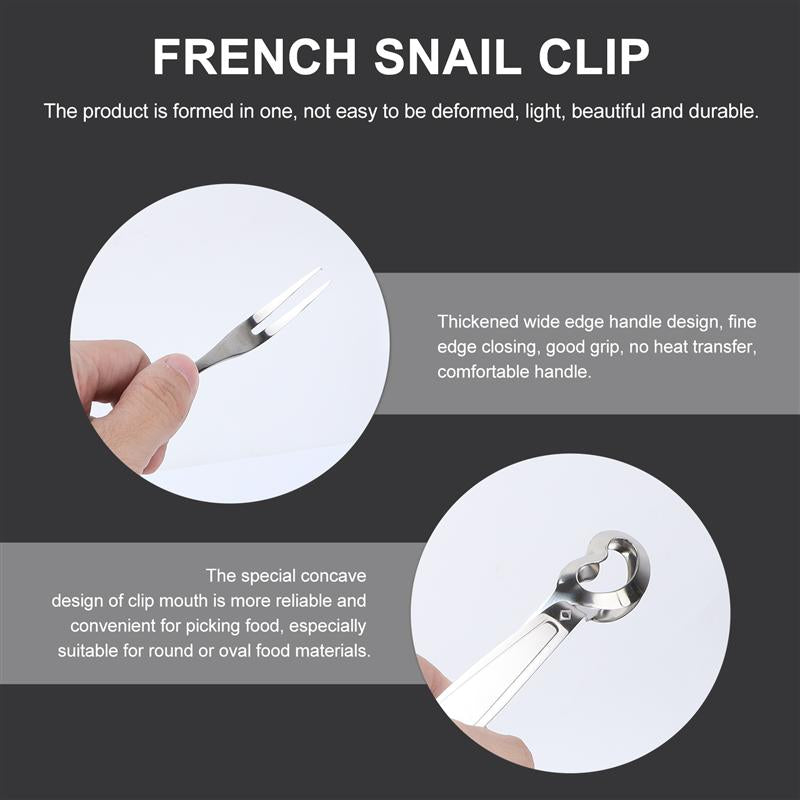 Stainless Steel Escargot Tongs and Fork Set by HitMyNeed