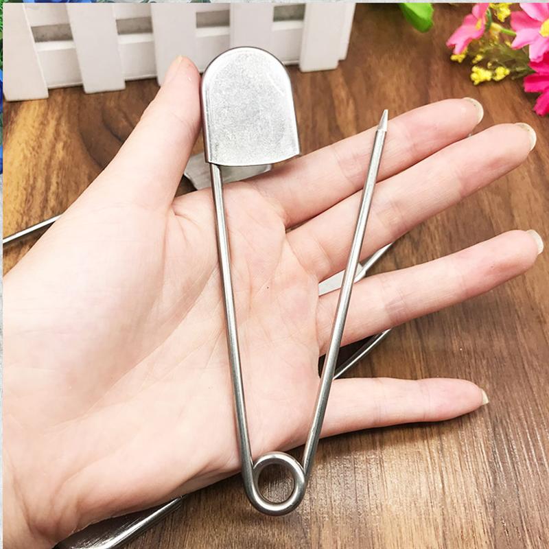 Stainless Steel Extra Large Safety Pins (7 Pack) by HitMyNeed