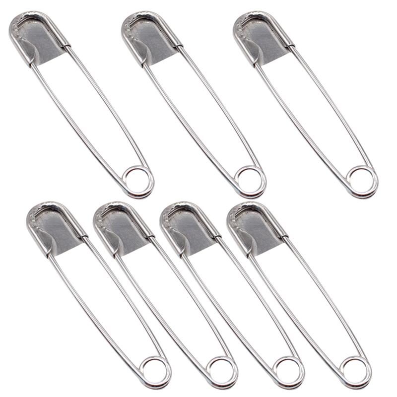 Stainless Steel Extra Large Safety Pins (7 Pack) by HitMyNeed