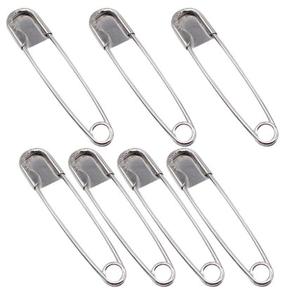 Stainless Steel Extra Large Safety Pins (7 Pack) by HitMyNeed