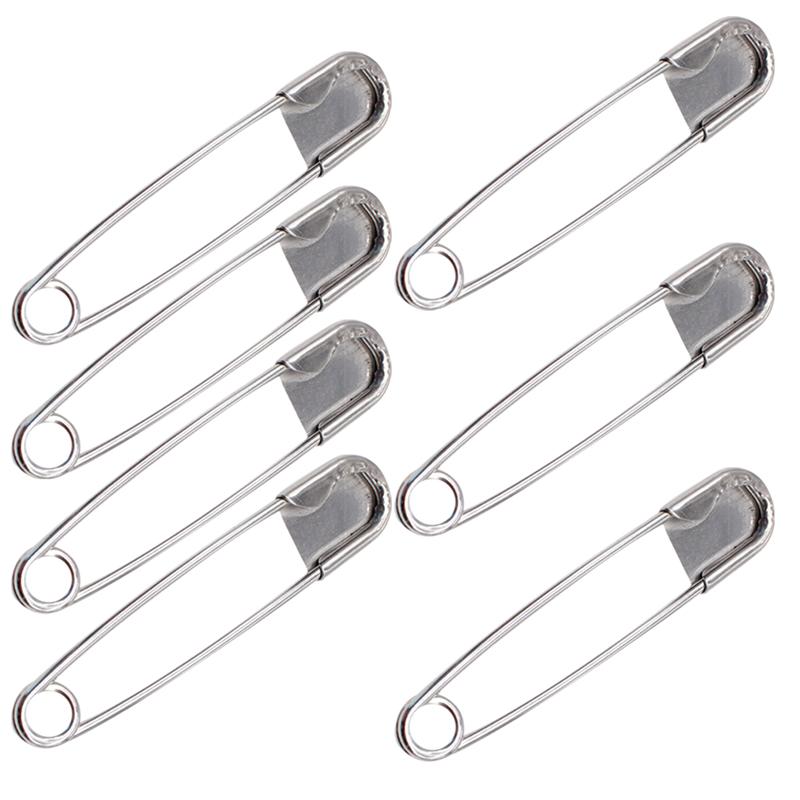 Stainless Steel Extra Large Safety Pins (7 Pack) by HitMyNeed
