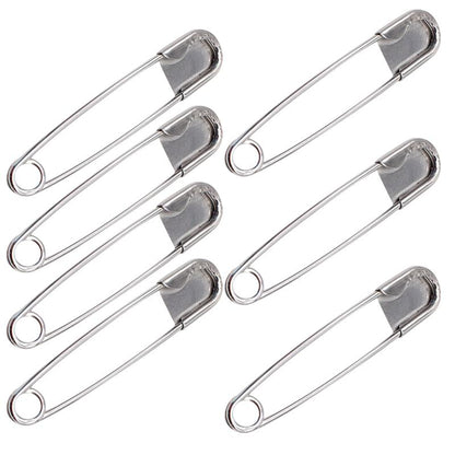 Stainless Steel Extra Large Safety Pins (7 Pack) by HitMyNeed