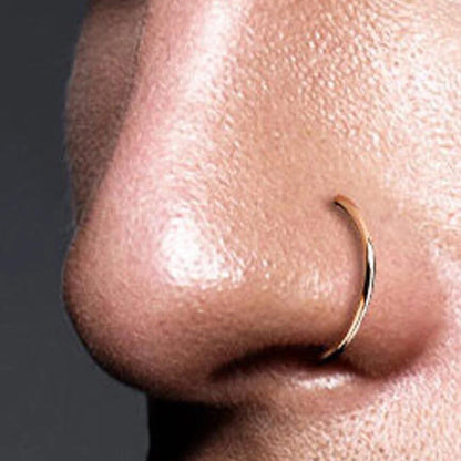 Stainless Steel Fake Nose Ring Clip-On Piercing by HitMyNeed