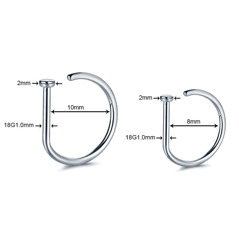 Stainless Steel Fake Nose Ring Clip-On Piercing by HitMyNeed