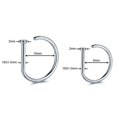 Stainless Steel Fake Nose Ring Clip-On Piercing by HitMyNeed