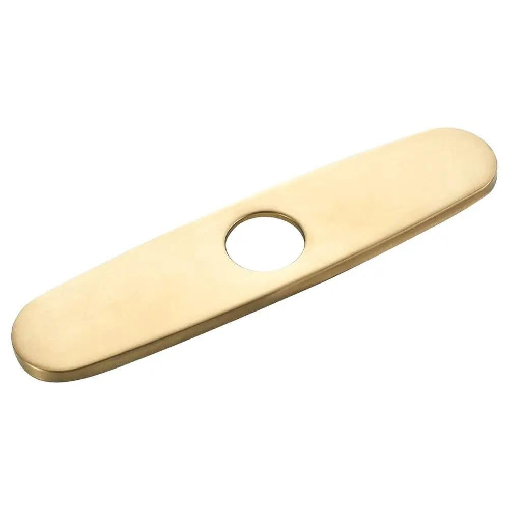 Stainless Steel Faucet Hole Cover Plate 10inchbrushed-gold by HitMyNeed