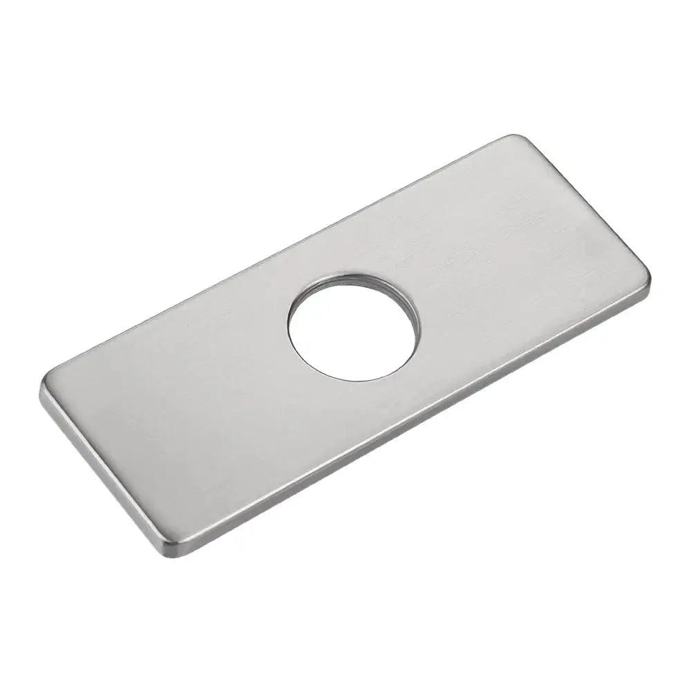 Stainless Steel Faucet Hole Cover Plate 6inch-brushed-nickel by HitMyNeed