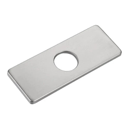 Stainless Steel Faucet Hole Cover Plate 6inch-brushed-nickel by HitMyNeed