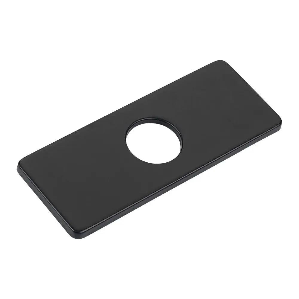 Stainless Steel Faucet Hole Cover Plate 6inch-matte-black by HitMyNeed
