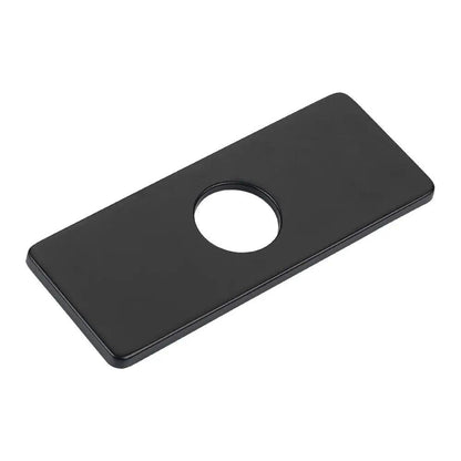 Stainless Steel Faucet Hole Cover Plate 6inch-matte-black by HitMyNeed