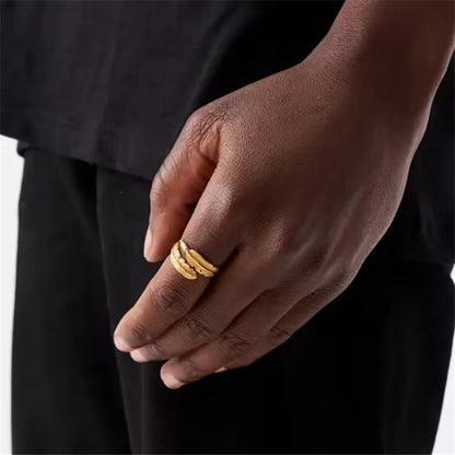 Stainless Steel Feather Ring for Men and Women by HitMyNeed