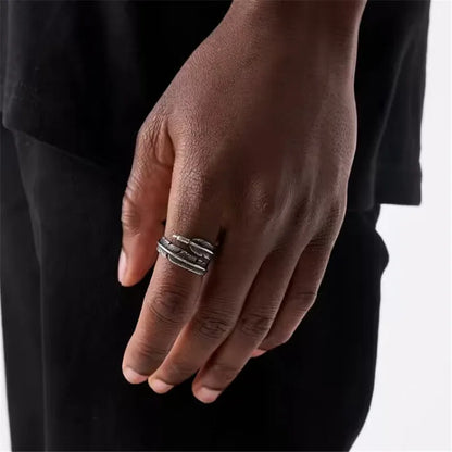 Stainless Steel Feather Ring for Men and Women by HitMyNeed