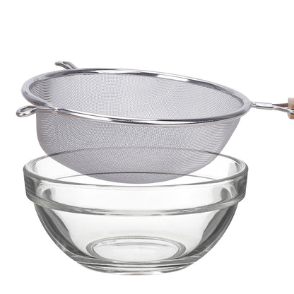 Stainless Steel Fine Mesh Strainer with Wooden Handle by HitMyNeed