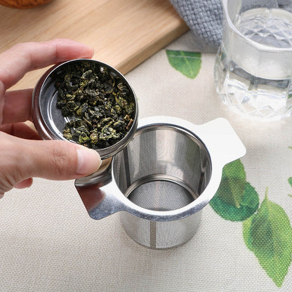 Stainless Steel Fine Mesh Tea Infuser with Lid by HitMyNeed
