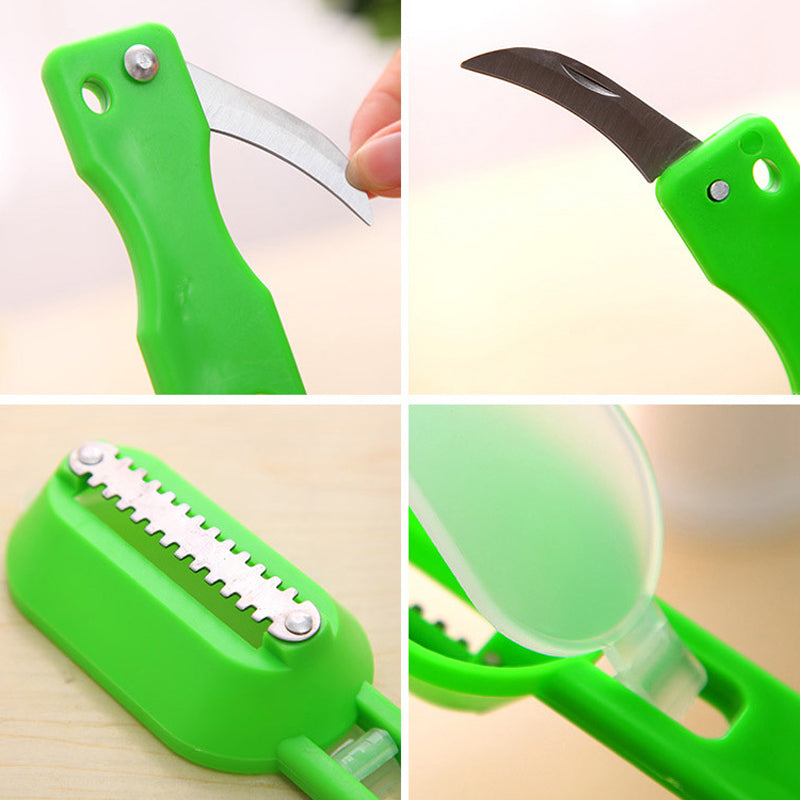 Stainless Steel Fish Scaler with Built-In Knife by HitMyNeed
