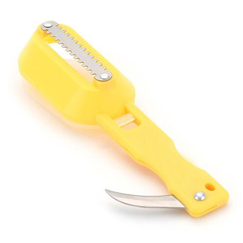 Stainless Steel Fish Scaler with Built-In Knife by HitMyNeed