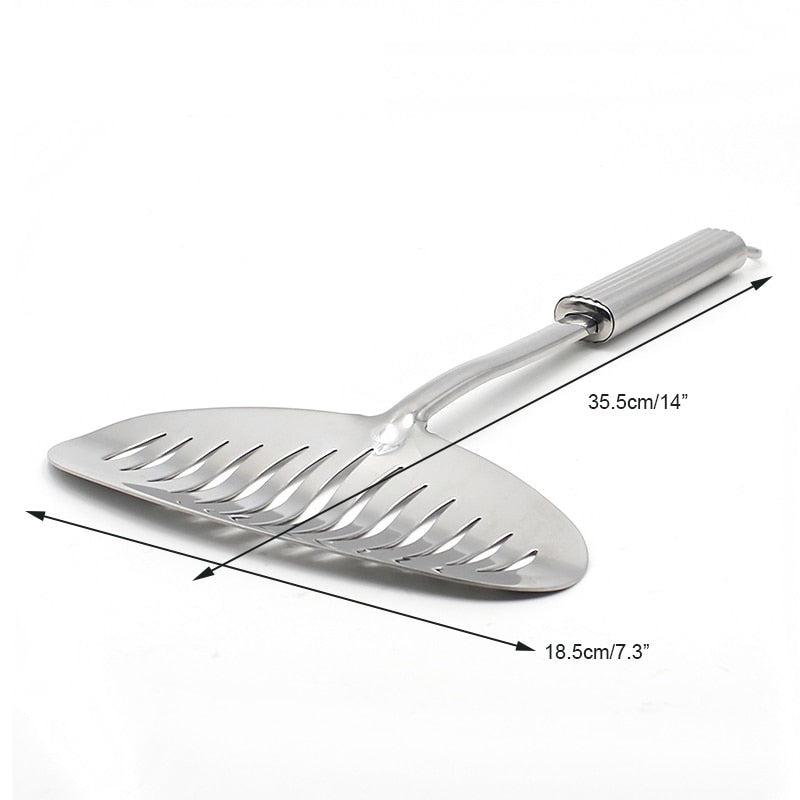 Stainless Steel Fish Spatula with Non-Slip Handle by HitMyNeed