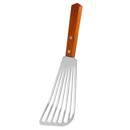 Stainless Steel Fish Spatula with Wooden Handle by HitMyNeed