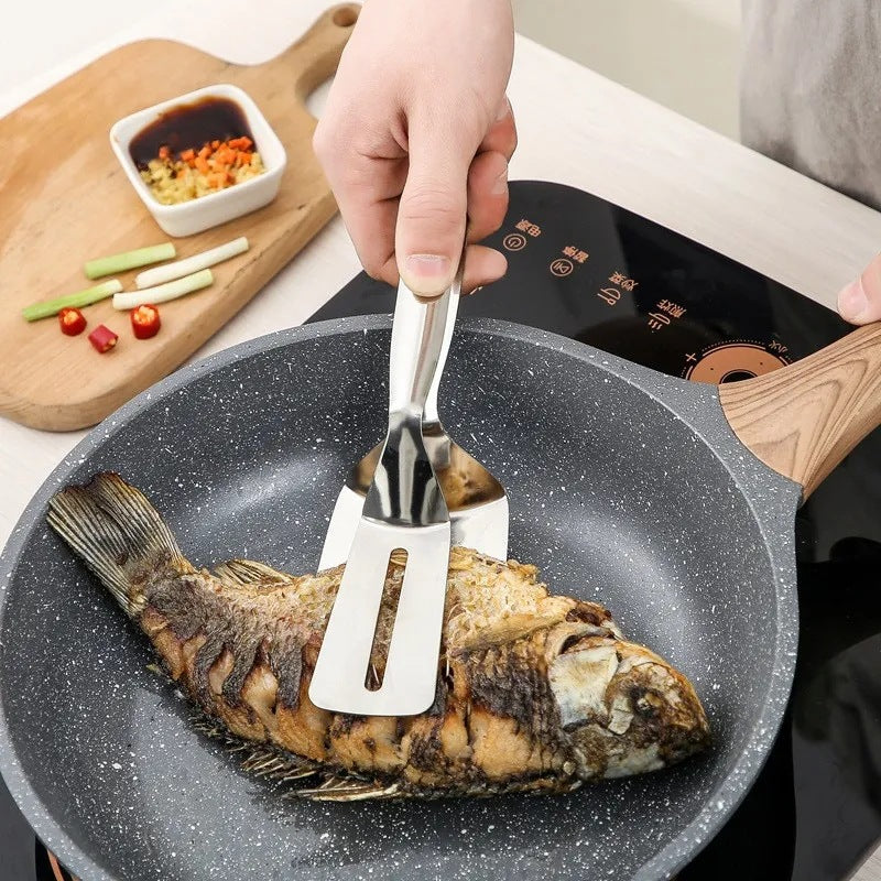 Stainless Steel Flipping and Frying Tongs by HitMyNeed