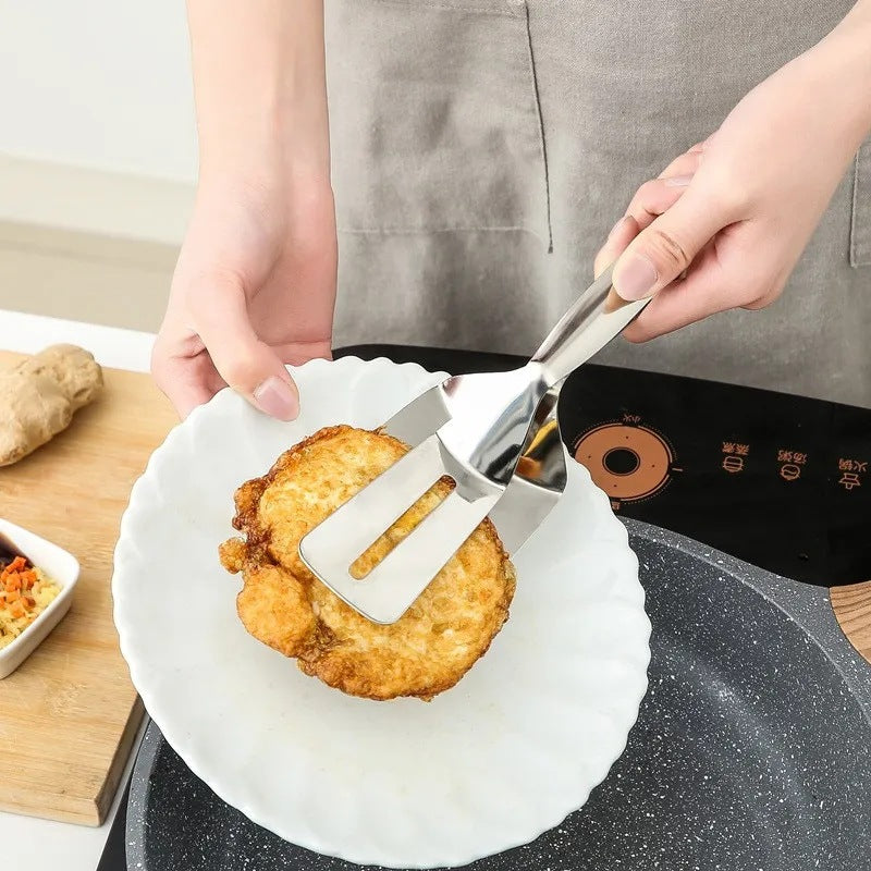 Stainless Steel Flipping and Frying Tongs by HitMyNeed