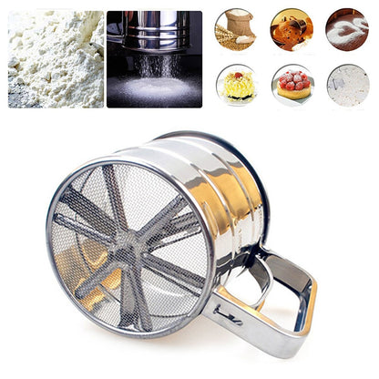 Stainless Steel Flour Shaker with Measuring Scale by HitMyNeed