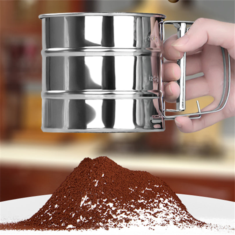 Stainless Steel Flour Sifter with Handle by HitMyNeed
