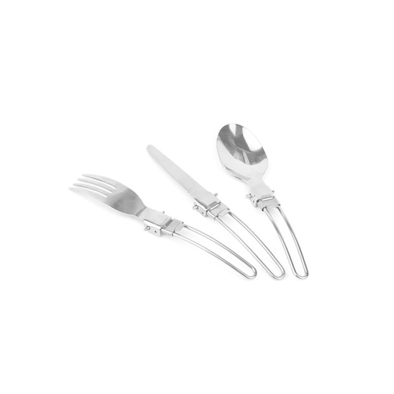 Stainless Steel Foldable Camping Cutlery Set by HitMyNeed