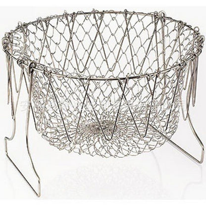 Stainless Steel Foldable Chef Basket Strainer by HitMyNeed